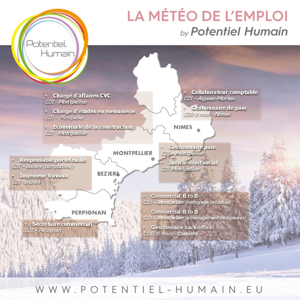 Nos offres d'emploi en février 2020 en Occitanie