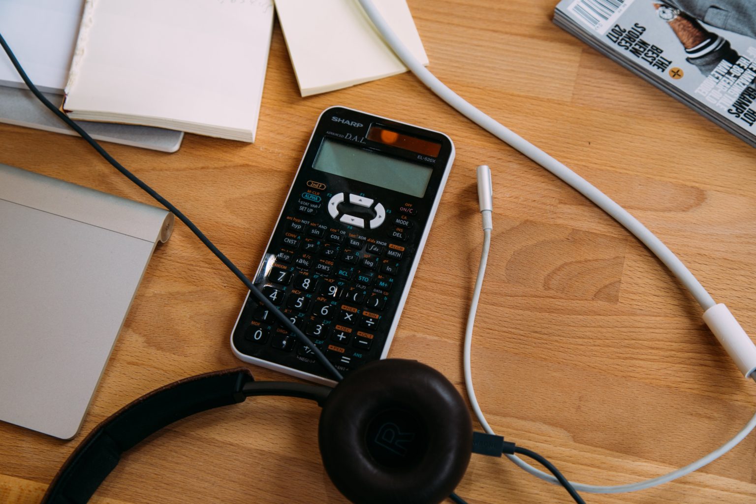 calculatrice sur une table